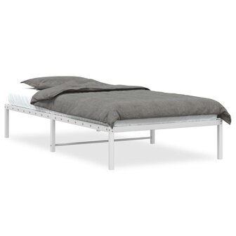 Bedframe metaal wit 100x190 cm 2