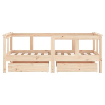 Kinderbedframe met lades 70x140 cm massief grenenhout 6