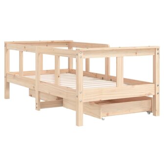 Kinderbedframe met lades 70x140 cm massief grenenhout 7