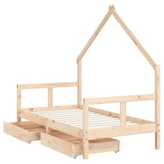 Kinderbedframe met lades 80x160 cm massief grenenhout 4