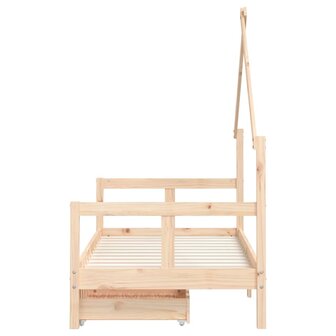 Kinderbedframe met lades 80x160 cm massief grenenhout 6