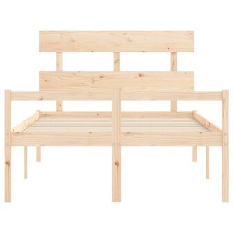 Seniorenbed met hoofdbord massief hout 140x190 cm 6