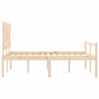 Seniorenbed met hoofdbord massief hout 140x190 cm 7