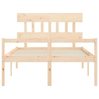 Seniorenbed met hoofdbord massief hout 140x200 cm 6