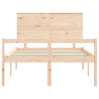 Seniorenbed met hoofdbord massief hout 6