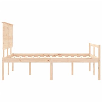 Seniorenbed met hoofdbord massief hout 7