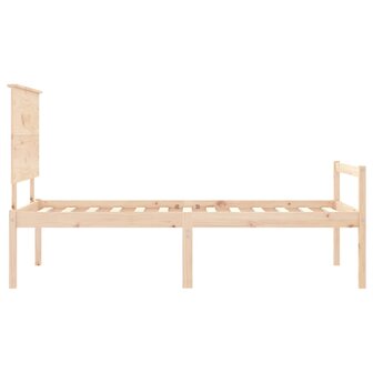 Seniorenbed met hoofdbord massief hout 100x200 cm 7