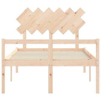 Seniorenbed met hoofdbord massief hout 6