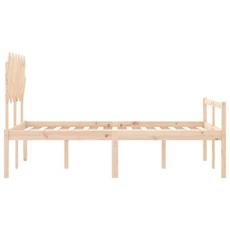 Seniorenbed met hoofdbord massief hout 7