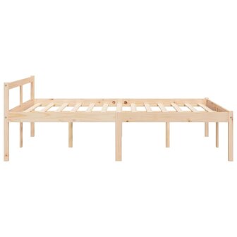 Seniorenbed massief grenenhout wit 120x190 cm 5