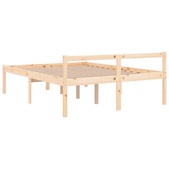 Seniorenbed massief grenenhout wit 120x190 cm 6
