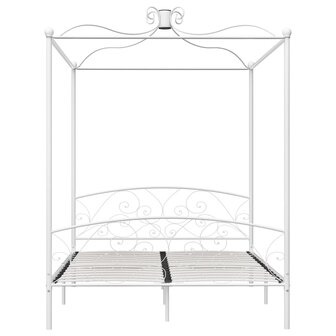 Hemelbedframe metaal wit 160x200 cm 3