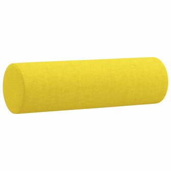3-delige Loungeset met kussens stof lichtgeel 8
