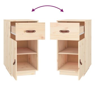 Bureaukastje 40x50x75 cm massief grenenhout 9