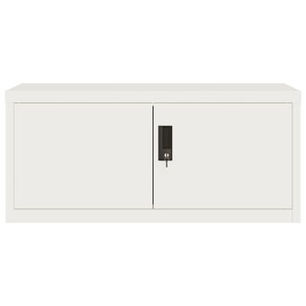 Archiefkast 90x40x240 cm staal wit 4