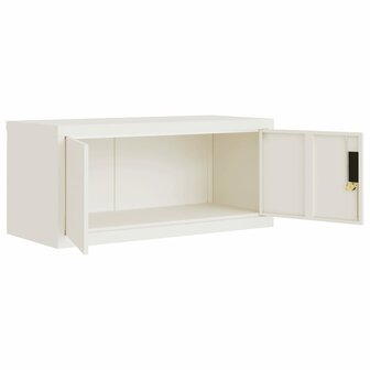 Archiefkast 90x40x240 cm staal wit 5