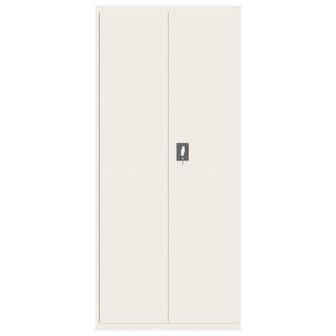 Archiefkast 90x40x240 cm staal wit 8