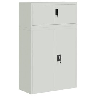 Archiefkast 90x40x145 cm staal lichtgrijs 2