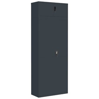 Archiefkast 90x40x240 cm staal antracietkleurig 2