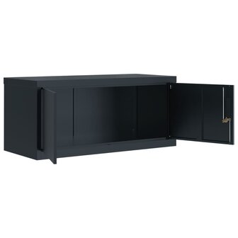 Archiefkast 90x40x240 cm staal antracietkleurig 5