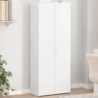 Archiefkast 60x32x153 cm bewerkt hout wit 1