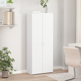 Archiefkast 60x32x153 cm bewerkt hout wit 3