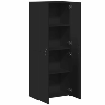 Archiefkast 60x32x153 cm bewerkt hout zwart 7