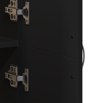 Archiefkast 60x32x153 cm bewerkt hout zwart 8