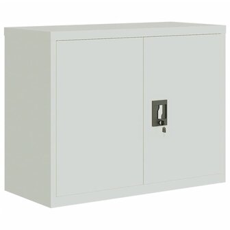 Archiefkast 90x40x70 cm staal lichtgrijs 2