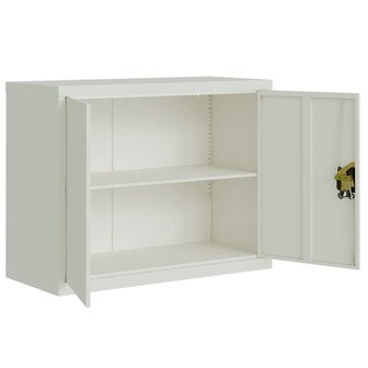 Archiefkast 90x40x70 cm staal lichtgrijs 4