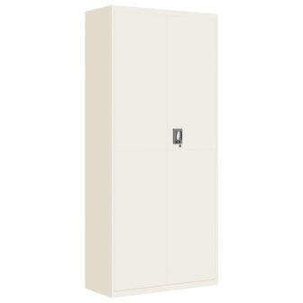 Archiefkast 90x40x200 cm staal wit 2