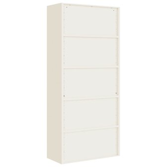 Archiefkast 90x40x200 cm staal wit 6