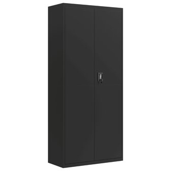 Archiefkast 90x40x200 cm staal zwart 2
