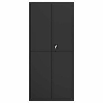 Archiefkast 90x40x200 cm staal zwart 3
