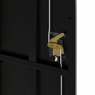 Archiefkast 90x40x200 cm staal zwart 7