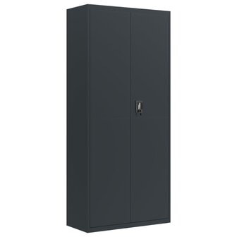 Archiefkast 90x40x200 cm staal antracietkleurig 2