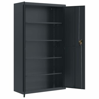 Archiefkast 105x40x180 cm staal antracietkleurig 4