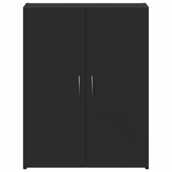 Archiefkast 60x32x77,5 cm bewerkt hout zwart 4