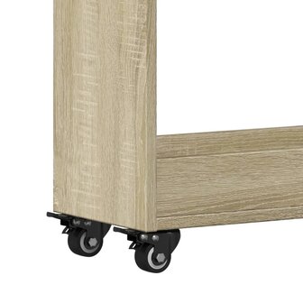 Kast met wieltjes 60x22x79 bewerkt hout sonoma eikenkleurig 8