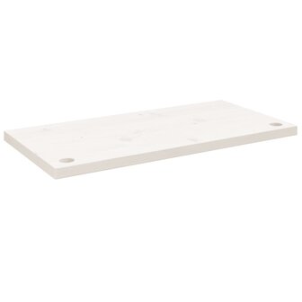 Bureaublad 80x40x2,5 cm massief grenenhout wit 2