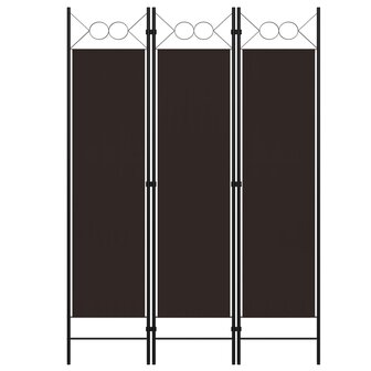 Kamerscherm met 3 panelen 120x180 cm bruin 1