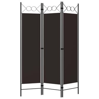Kamerscherm met 3 panelen 120x180 cm bruin 2