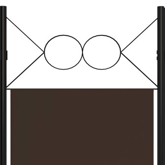 Kamerscherm met 5 panelen 200x180 cm bruin 5