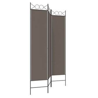 Kamerscherm met 3 panelen 120x200 cm stof antracietkleurig 5