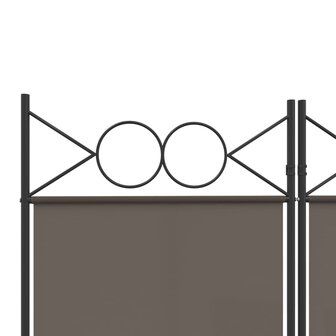 Kamerscherm met 3 panelen 120x200 cm stof antracietkleurig 7