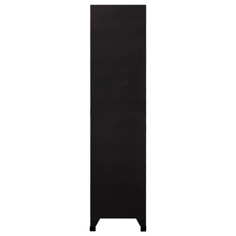 Lockerkast 90x40x180 cm staal zwart 4
