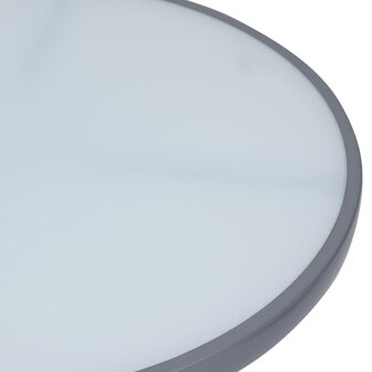 Tuintafel 60 cm staal en glas lichtgrijs 3