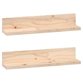 Wandkasten 2 st 50x11x9 cm massief grenenhout 2