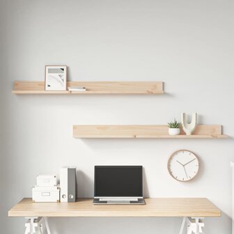 Wandkasten 2 st 110x11x9 cm massief grenenhout 5
