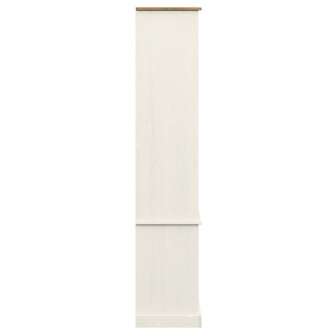 Vitrinekast VIGO 85x35x170 cm massief grenenhout wit 6